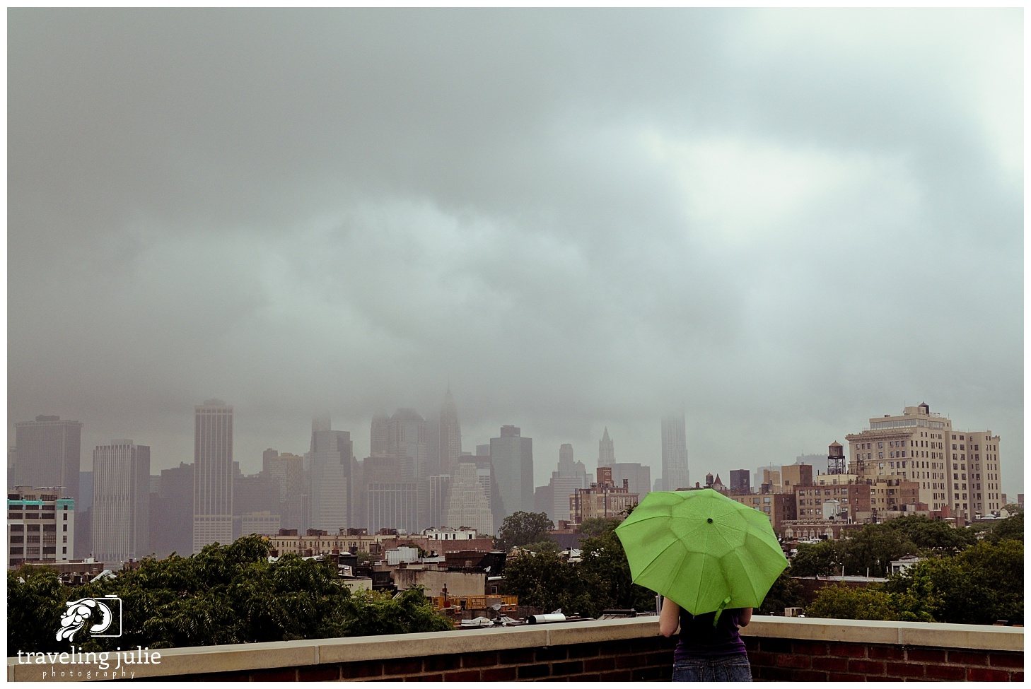 Green color story: big storm in the city