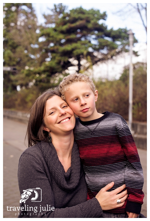 Mother and son portrait