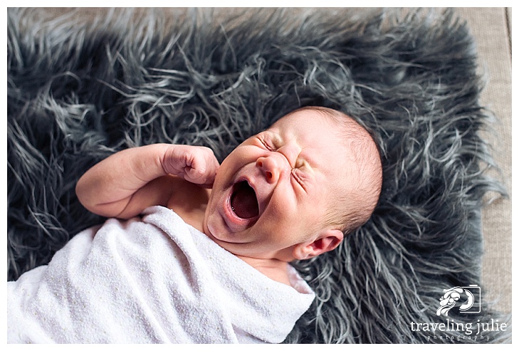 Newborn yawn