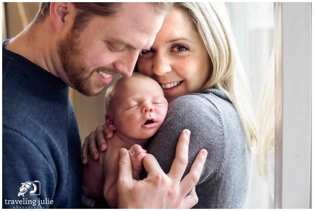 beautiful portrait of newborn and parents