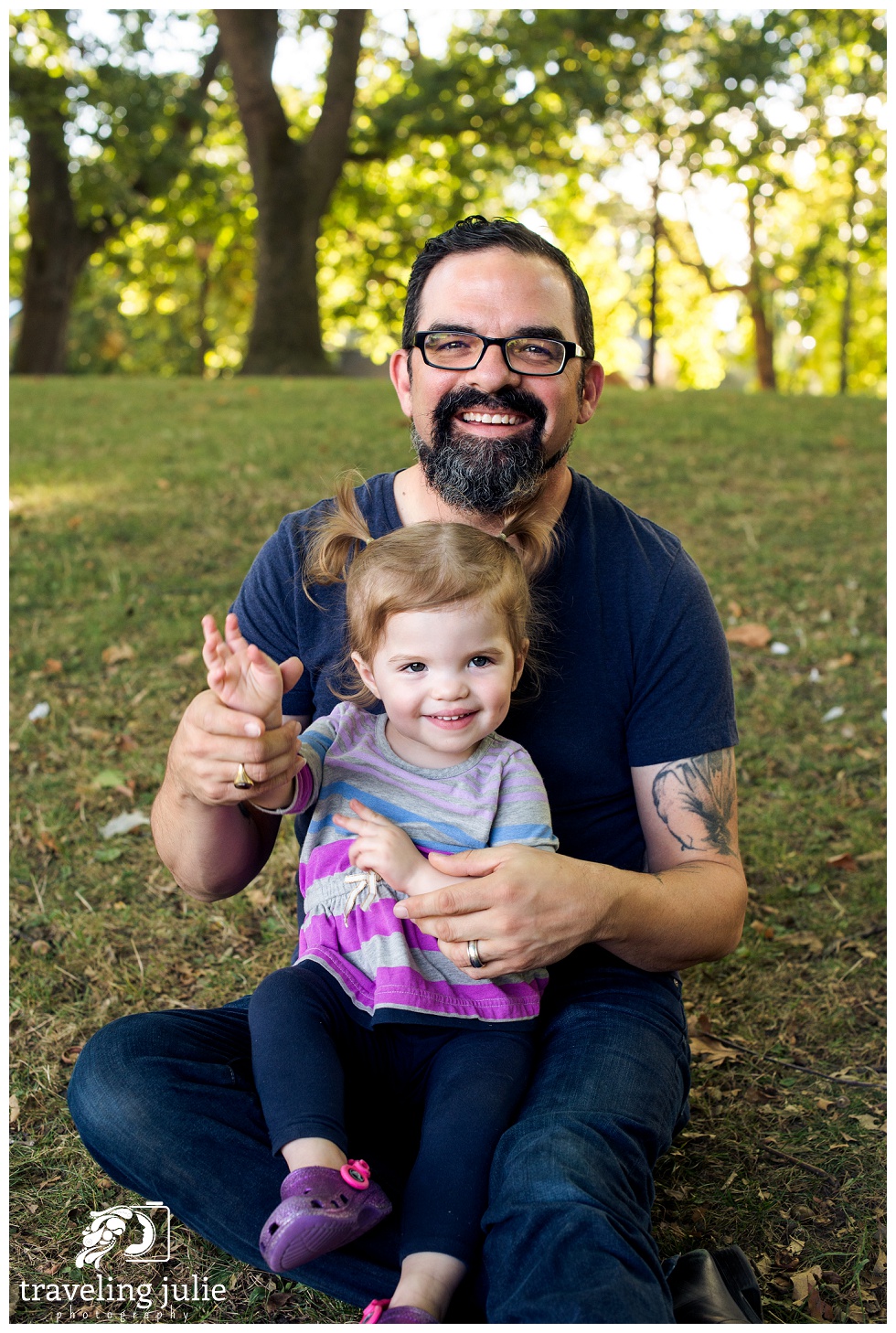 Dad and daughter portrait