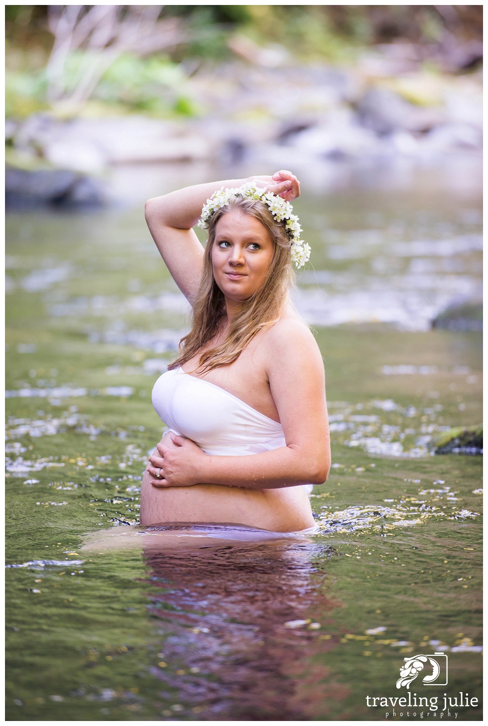 Beautiful water maternity portrait
